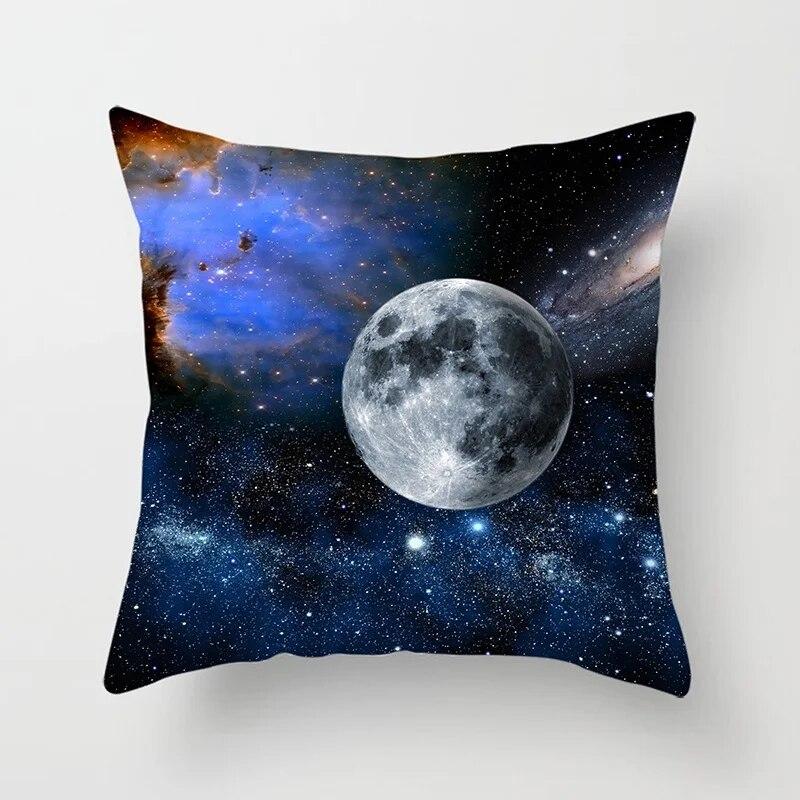 Starry Sky Landscape Planet Series Printed Pillowcase Sofa Seat Cushion Cover Future Sense Home Decoration Embrace