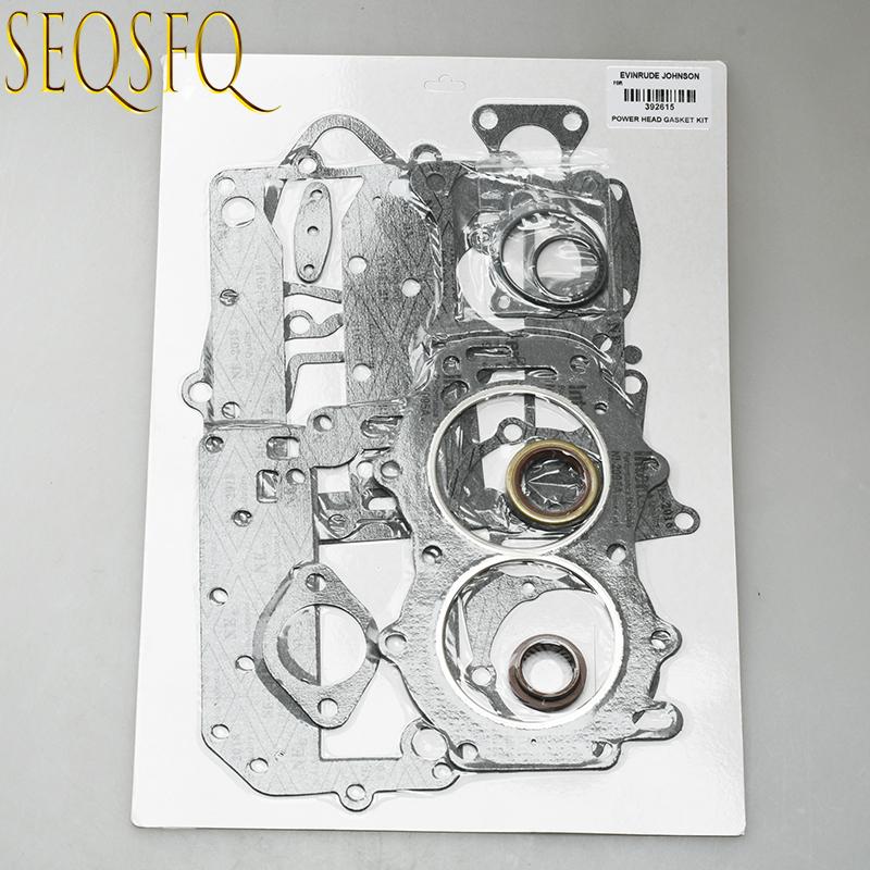Outboard Motor Power Head Powerhead Gasket Set Kit 392615 392567 433941 18-4307 for Evinrude Johnson OMC BRP 20HP 25HP 30HP 35HP
