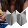 Taco Holder Stand Stainless Steel Tray W-Shaped Taco Holder Kitchen Dining Room Cafeteria Rustproof Taco Holder Space-Saving