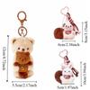 Bear Rabbit Dog Keychain Cat Key Ring Friendship Rabbit Plush Dolls Pendant  Girls
