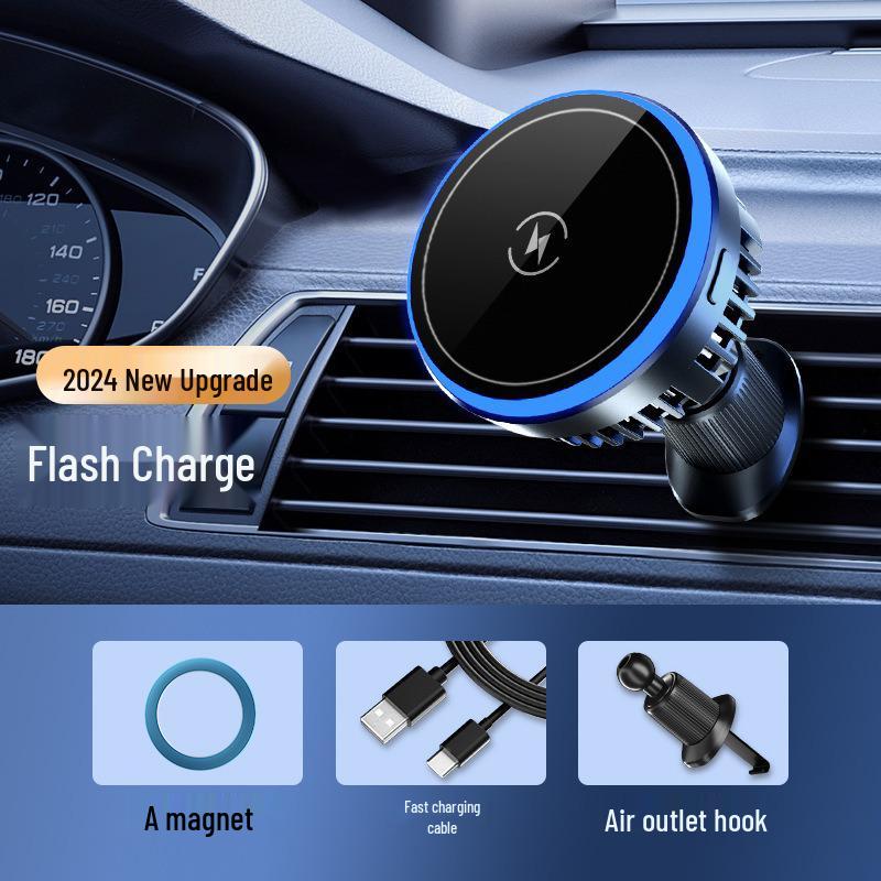 New Car Vent Mount: Qi 2.2 Wireless Charger, Phone Cooler, Magnetic 25W Fast Charging Holder
