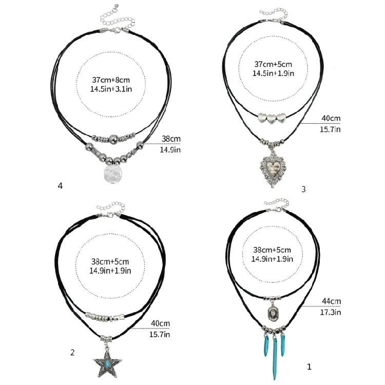 Cowboy Culture Themed Bohemian Necklace Adjustable Length Neckchain Clavicle Accessories For Versatile Styling