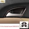 Matte Wood Grain Interior Door Bowl Cover Trim Decor For Honda Accord 08-2012