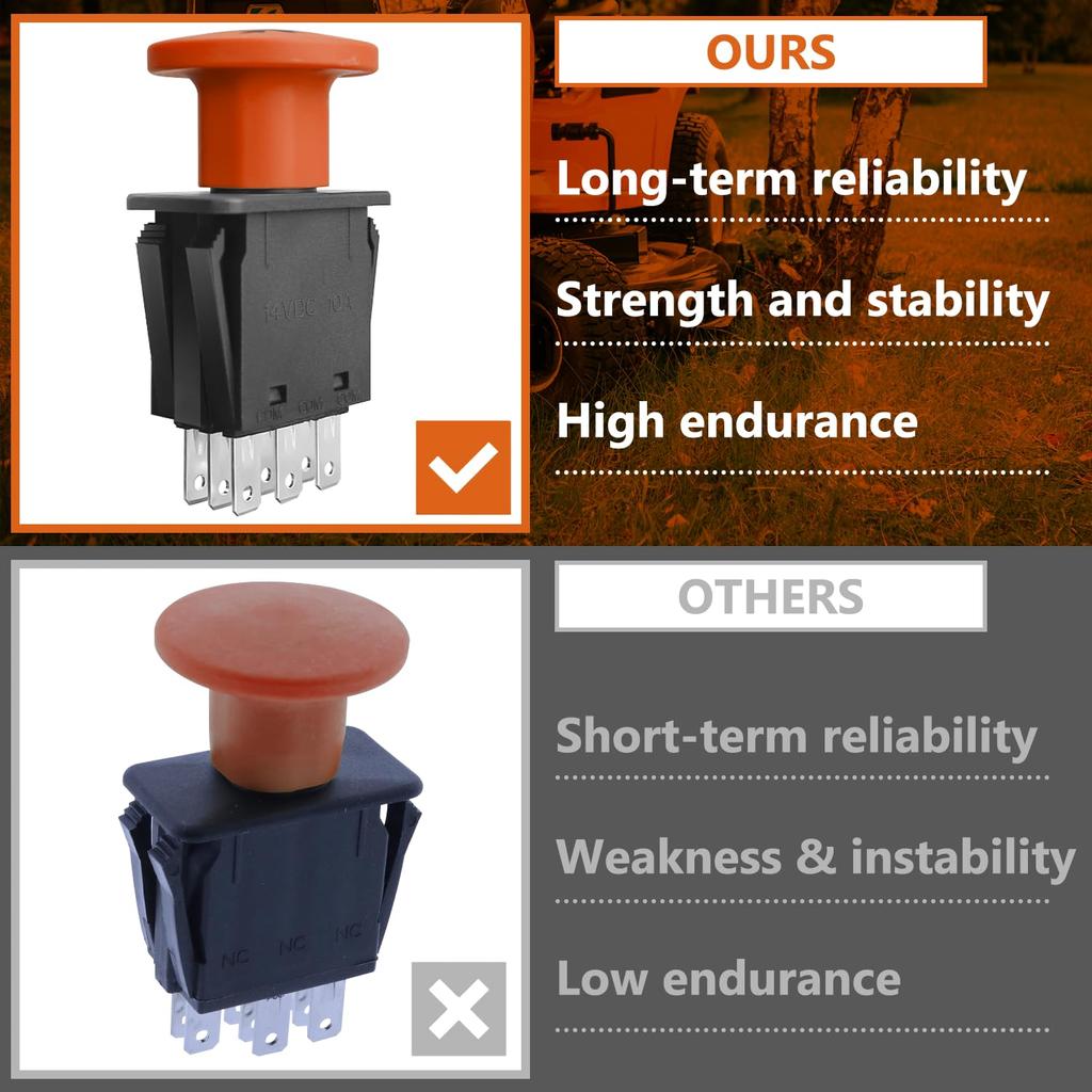 582107601 PTO Switch Replacement for AYP 140404 146283 154959 154963 169416 169417 for Craftsman Husqvarna YT42 YT46 YT48 YTH2348 YTH24 YTH2448 TC TS