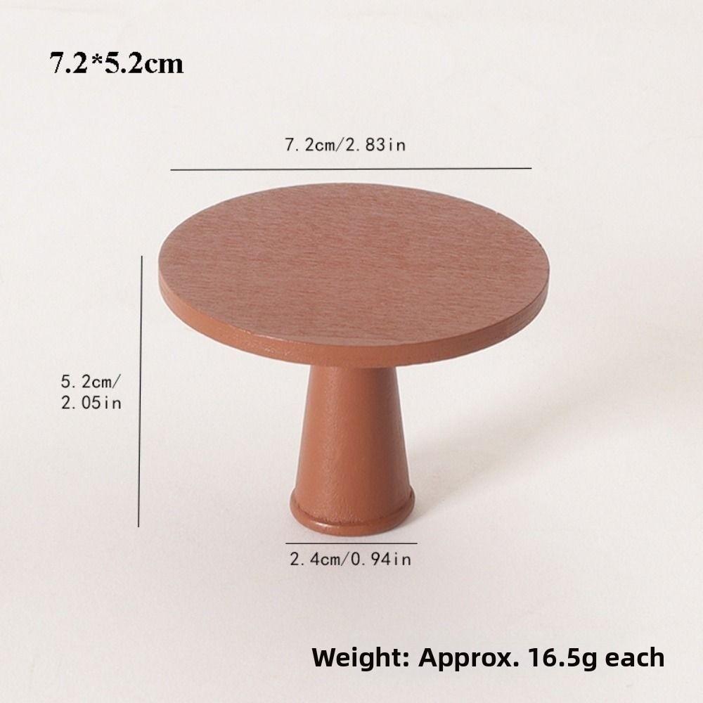 Multistyles Wood Coffee Dining Table Chairs Modern Simple Simulation End Table for OB11 Doll