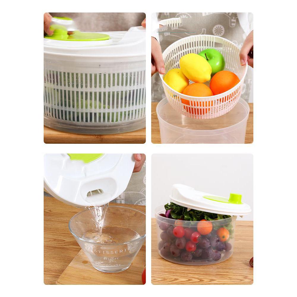 Gemüsetrockner, Salatabtropffläche, Kunststoff, multifunktional, mit Schüssel, Sieb zum Kochen