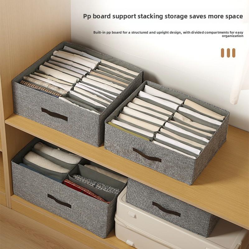 Modern Minimalist Fabric Foldable Closet Drawer Organizer For Clothing Storage