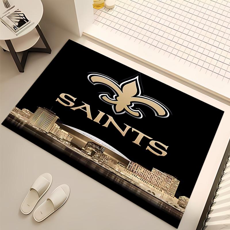 New Orleans Saints logo Print Area Rug - Soft,Washable Non-Slip Indoor Mat,Living Room,Home Office Decorative Rug
