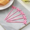 20Pcs Mini Fruit Forks Toothpicks Skewer Set For Kids Children Plastic Bow Food Picks For Bento Lunch Box Decorating Accessories