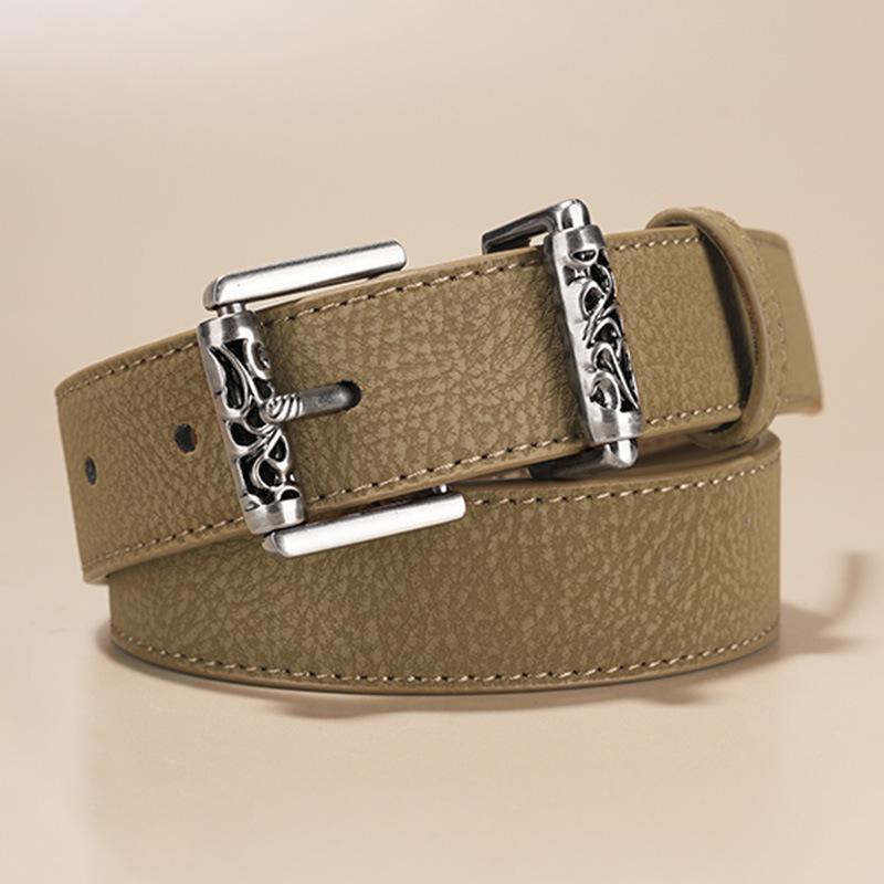 Women's Belt New Fashionable Casual Simple Belt Versatile High-end Personalized Pin Buckle with Jeans Belt