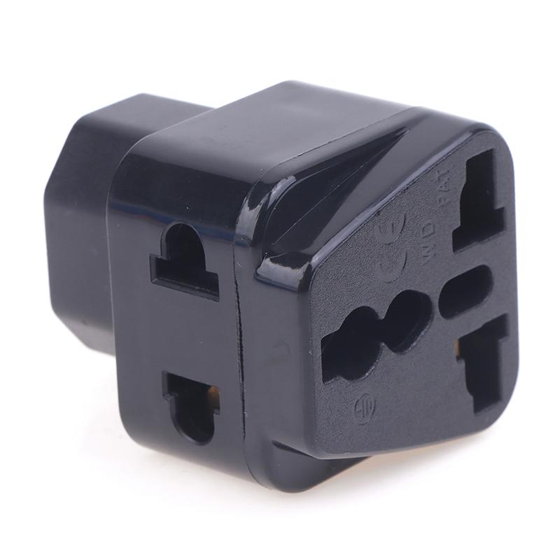 2 v 1 Napájecí adaptér IEC 320 C14 samec na C13 samice PDU/UPS C13 Univerzální samice AU/US/UK/EU Speciální konverzní zástrčka
