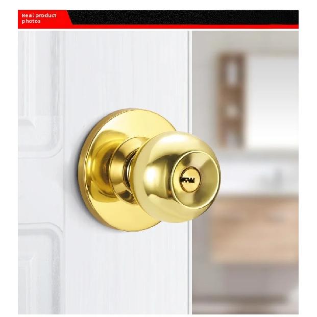 Stainless Steel round Ball Door Knobs Passage Entrance Lock Handle for Bedrooms Living Rooms Hardware Accessories