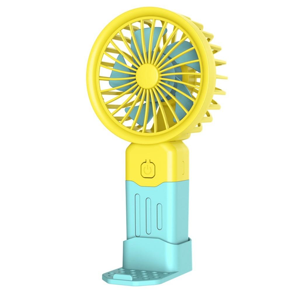 New USB Rechargeable Mini Handheld Fan Strong Wind Low Noise Macarons Fan 3 Speed Adjustable Small Electric Fan Summer Season