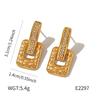 High-End Diamond Inlaid Stainless Steel Earrings for Women - Luxurious Colorfast Titanium Hoop Ear Ornaments