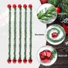 5/10Pcs Reusable Plastic Christmas Garland Ties With Bells - Twistable Bell Decorations Suitable For Banister, Stairs, Railing