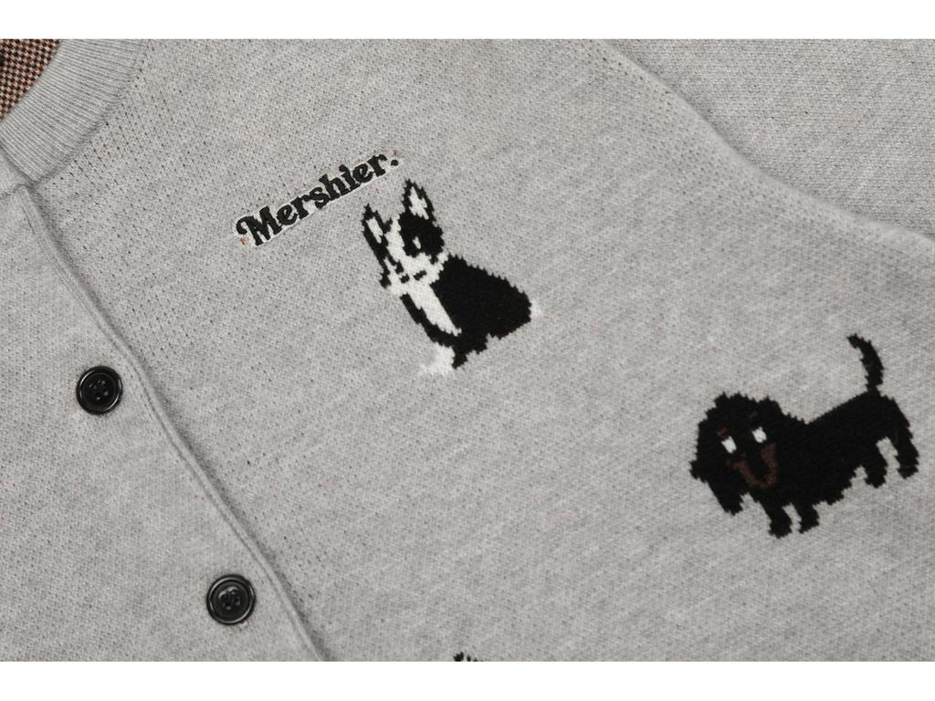 Trendy Brand 2025 Autumn/Winter American Retro Petite Cartoon Cardigan Sweater Jacket