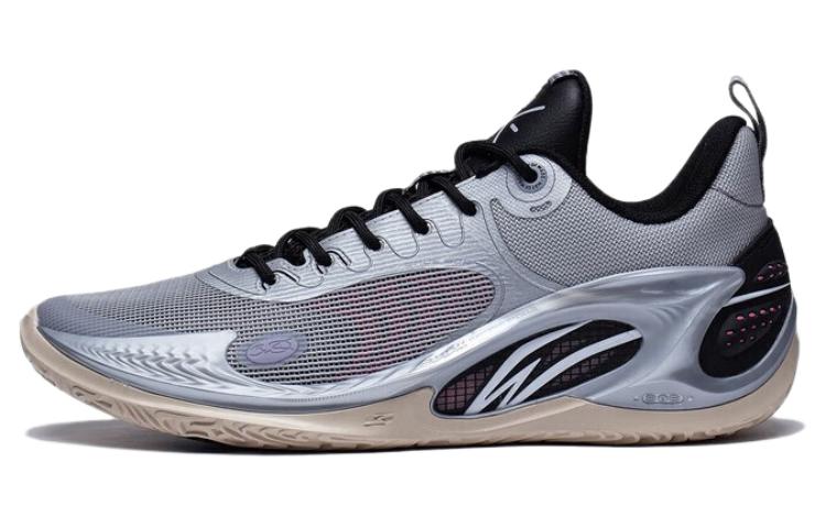 Li Ning Wade 808 3 Низкие нескользящие износостойкие баскетбольные кроссовки Мужские Черно-серые ABPT043-3 41