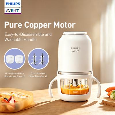 Philips Babyvoedselmaker met Twee Bekers & Twee Messen, 150W,