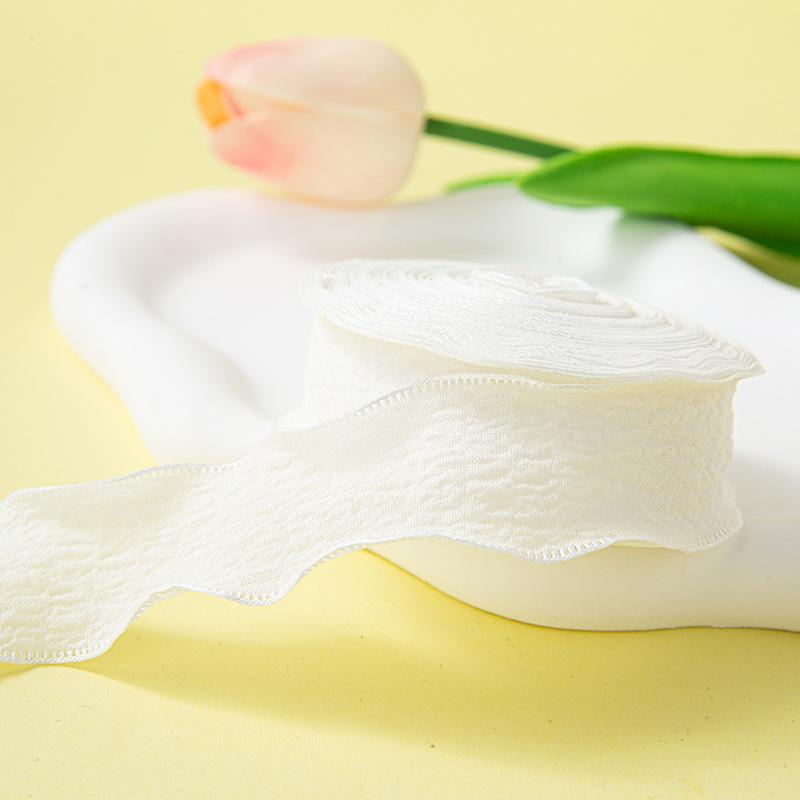 

1 Roll Plain Fishtail Yarn Ribbon For Wedding Invitation Flower Bouquets Birthday Party Cake Gifts Packaging Lace Ribbon Decor белый