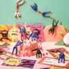 JOYFY 30 piezas de figuras de ninjas para escalar paredes adhesivas para el Día de San Valentín con tarjetas de regalo, juguetes antiestrés para niños, recuerdos de fiesta de San Valentín