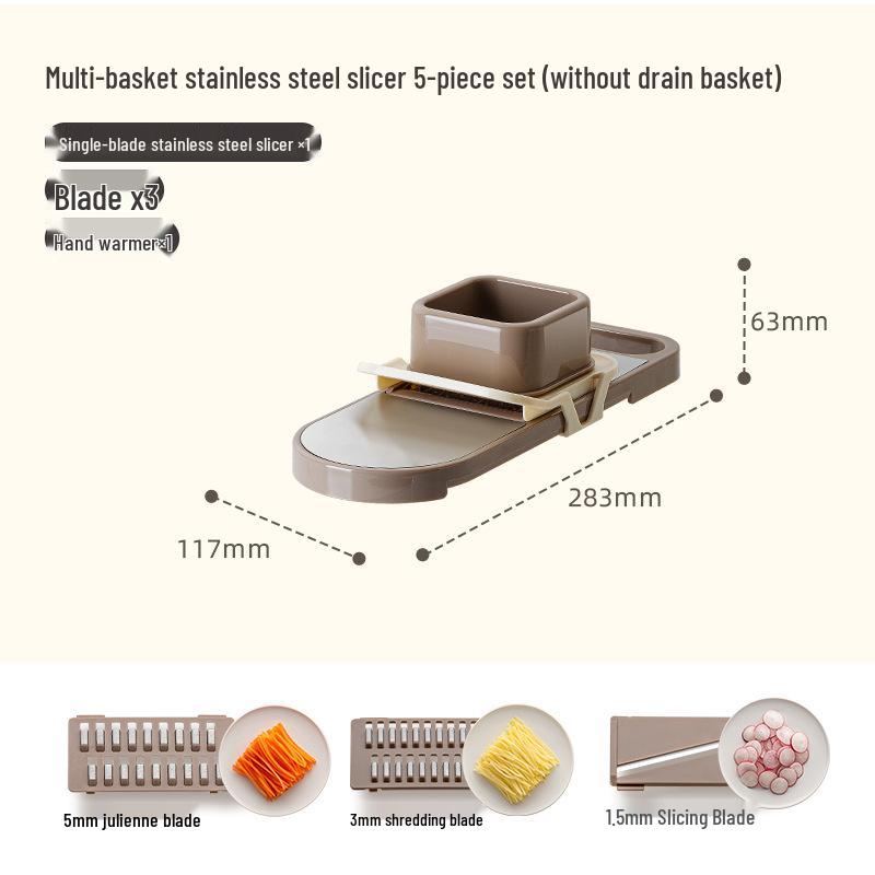 

Multifunctional 304 Stainless Steel Vegetable Chopper & Shredder