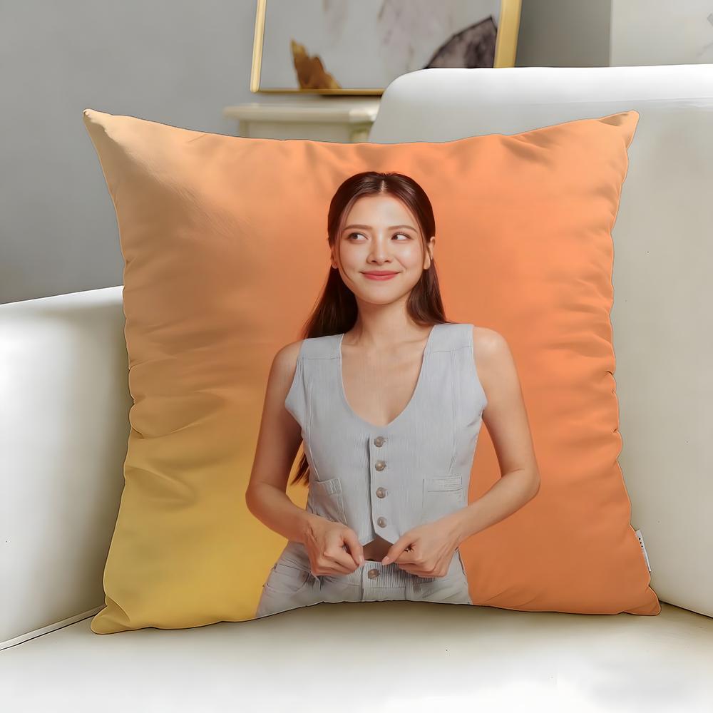 Popular Actress Baifern Cushion Cover Soft  EasyWash Pillow Case  Versatile for Couch Bed Travel and Office