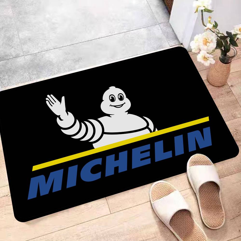 M-Michelins Logo Bathroom Mat Anti-slip Absorb Water Long Strip Cushion Bedroon Mat Hotel Decor Mat