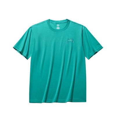 Comfortable Round Neck Pullover Letter Simple Versatile Loose Short Sleeve T-Shirt Men Tops Shentuo-Green 152528104-2