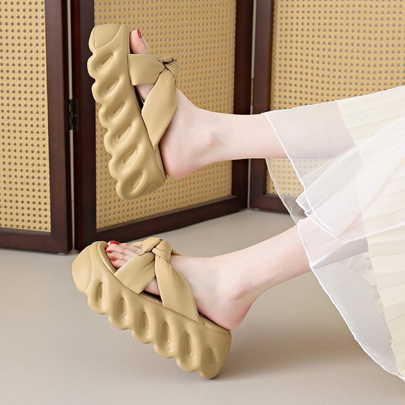 With Skirts, Slippers, Women's Summer Wear, Thick-soled Heightening Muffin Sandals 2025 New High-end Women's Sandals