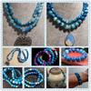 6 8 10 MM  Matte Natural Stone Beads Polished Blue Stripes Agates Stone Beads Diy Spacer Loose Beads for Jewelry Making Bracelet
