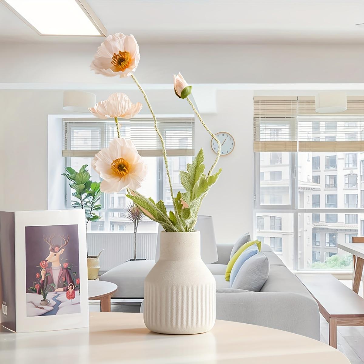 

1 шт. - Современное фермерское украшение вазы, декоративная белая ваза, фермерский набор керамических ваз для гостиной, настольное украшение белый