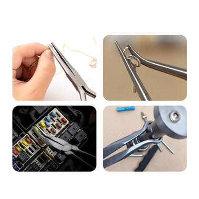 Set Pinze a Becchi Lunghi Extra Lunghi da 11 Pollici Punta Dritta Piegata Attrezzatura da Meccanico Utensili Manuali Pinza Tronchese Strumenti Riparazione Auto