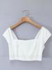 2025 Autumn/Winter Women's Retro Square Neck Dress with Hollow Back and Tie-up Detail