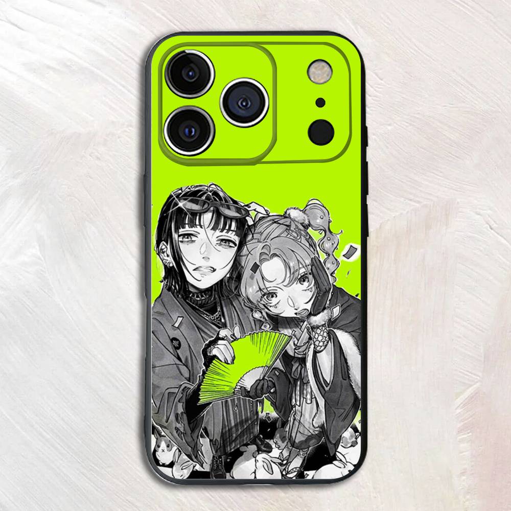 Cartoon Aya Osawa Mitsuki Koga Schwarz Matt Handyhülle Für iPhone 17,16,15,14,13,12,13,12,11 Pro Max Plus mini XS Weiche Rückseite