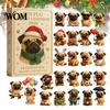 Birthday Gift for Boys Girls Shih Tzu Advent Calendar, 24-Day Countdown Toy Set with Mini Dog Interactive Holiday Game Figures, Christmas Tree Hanging