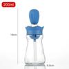 Set di flaconi contagocce e dosatori per olio in silicone 2 in 1 con spazzola in silicone per cucinare, friggere, cuocere al forno, barbecue e pancake.