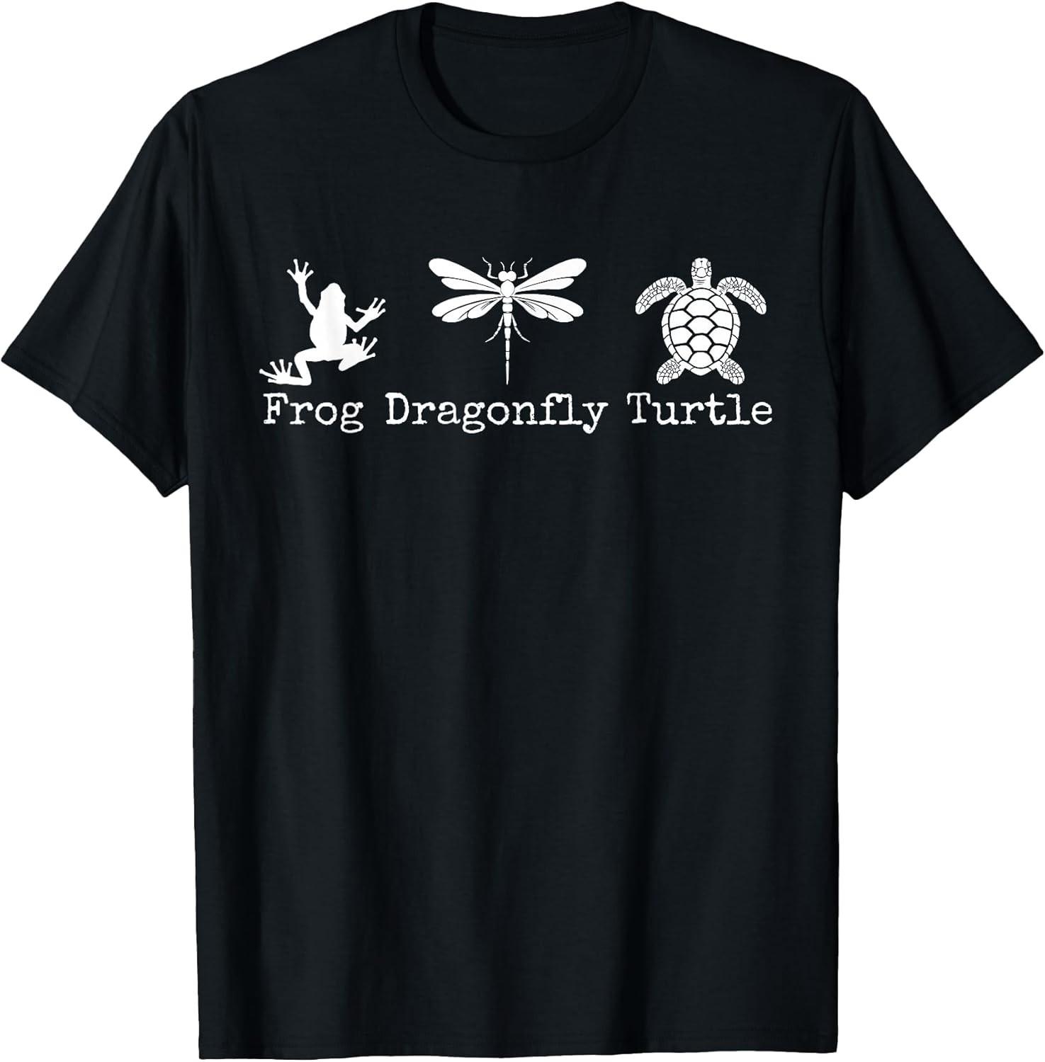 NEW LIMITED! Subtle Political Humor Frog Dragonfly Turtle Tee - MADE IN USA XXXXL