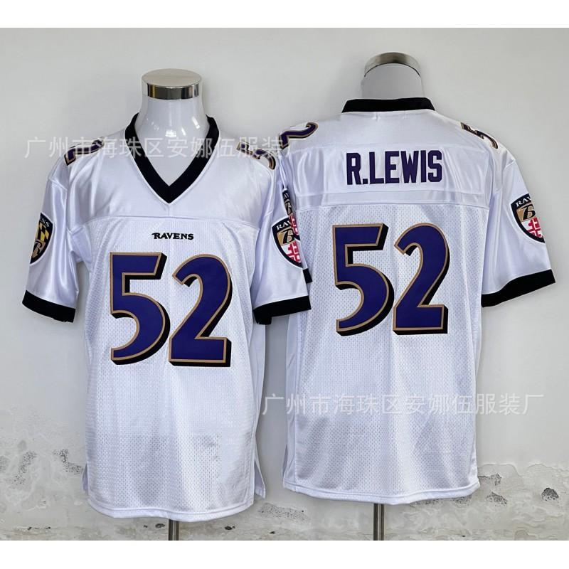 2026 Baltimore Ravens Rugby Jersey Retro Embroidered 20 52 Number Team Sports Uniform Men Women