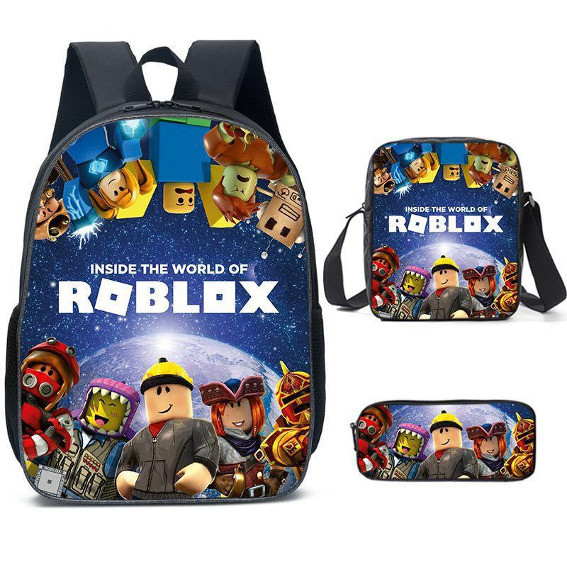 3D Peripheral School Bag Rob Lesi Crossbody Bag Pencil Bag Three-Piece Set Backpack Student Backpack pencil bag