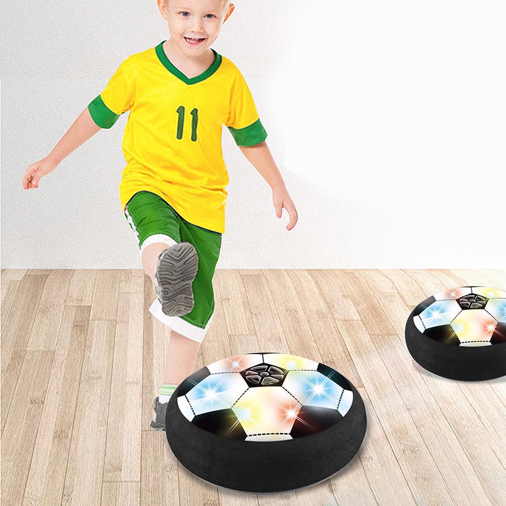 Air Soccer Power Disk Indoor Game Air Cushion Hover Football Toys Baby Light Led
