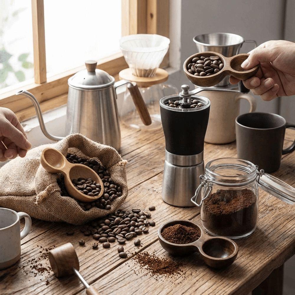 Serving Cutlery Measuring Spoon Dual-Headed Tea Sugar Spoon Coffee Bean Spoon Home Kitchen