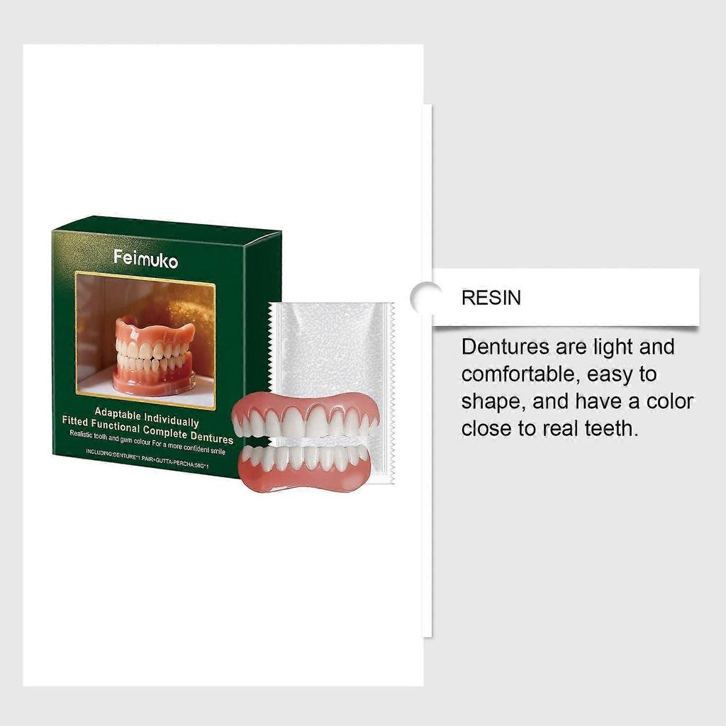 Feimuko Denture Decoration Set Denture Decoration Denture Set Enhance Smile Beauty Comfortable Material