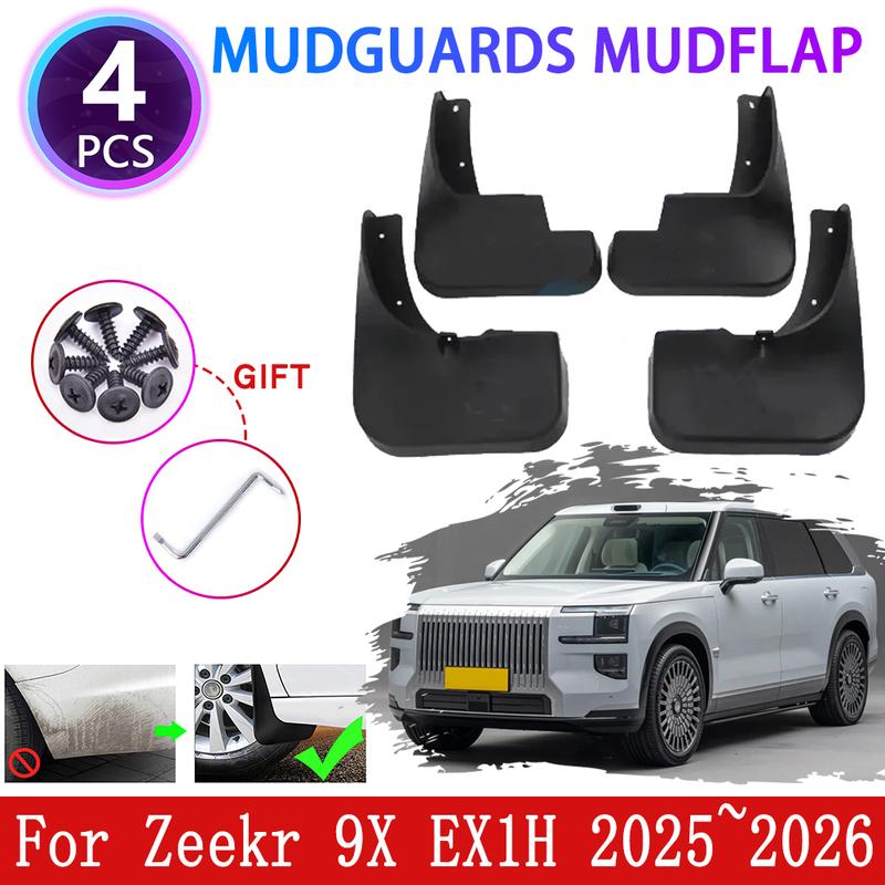 For Zeekr 9X Accessories EX1H 2025 2026 Car Front Rear Wheel Mudguards Mudflaps Fender Flares Mud Flaps Splash Mud Guards Cover