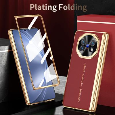 For Vivo X Fold6  Fold 6 180° Infinity Foldable Glass Front Film Vacuum Plating Anti-Fingerprint Hand Flap Phone Case Cover
