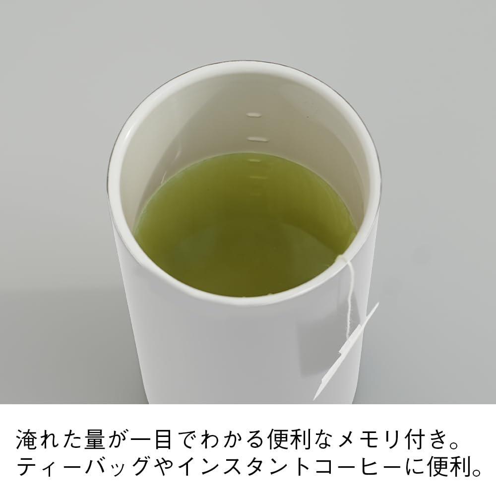 HARIO Ceramic Coated Vacuum Double Wall Insulated Tumbler 350mL White CTF-350-W with Rotary Lid