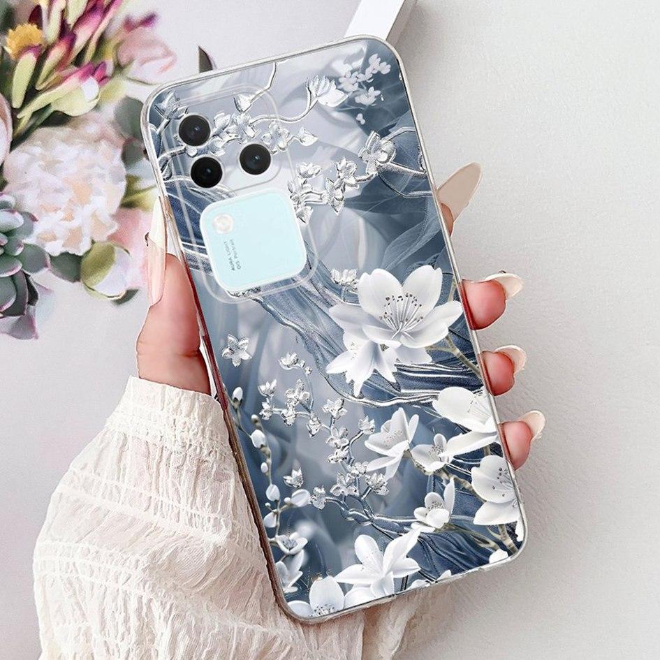 

Чехол для Vivo V30 Pro 5G Чехол V2319 Роскошный Художественный Расписной Цветок Защитный Чехол для Телефона Для Vivo V30 S18 V2318 VivoV30 V30Pro Funda Vivo V30
