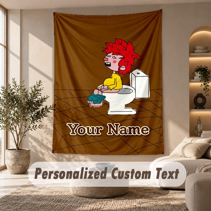 Tapestry Custom Name Text, Wall Hanging Tapestry Home Room DecorPumuckl