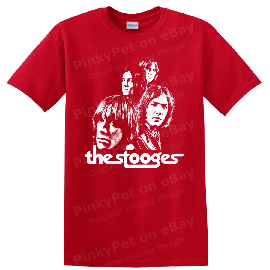 Punk Rock The Stooges Music Band Portrait T Shirt Vintage Graphic Tee Fan Gift