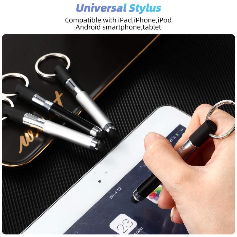 HdoorLink  Multifunctional 3 in 1 Stylus Pen Signing Pen With Key Ring Capacitive Touch Screen Tablet Pen Smart Pencil Accessories