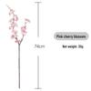 Premium Artificial Cherry Blossom Branch - Realistic Two-Forked Floral Ornament for Indoor Decor and Hotel Reception